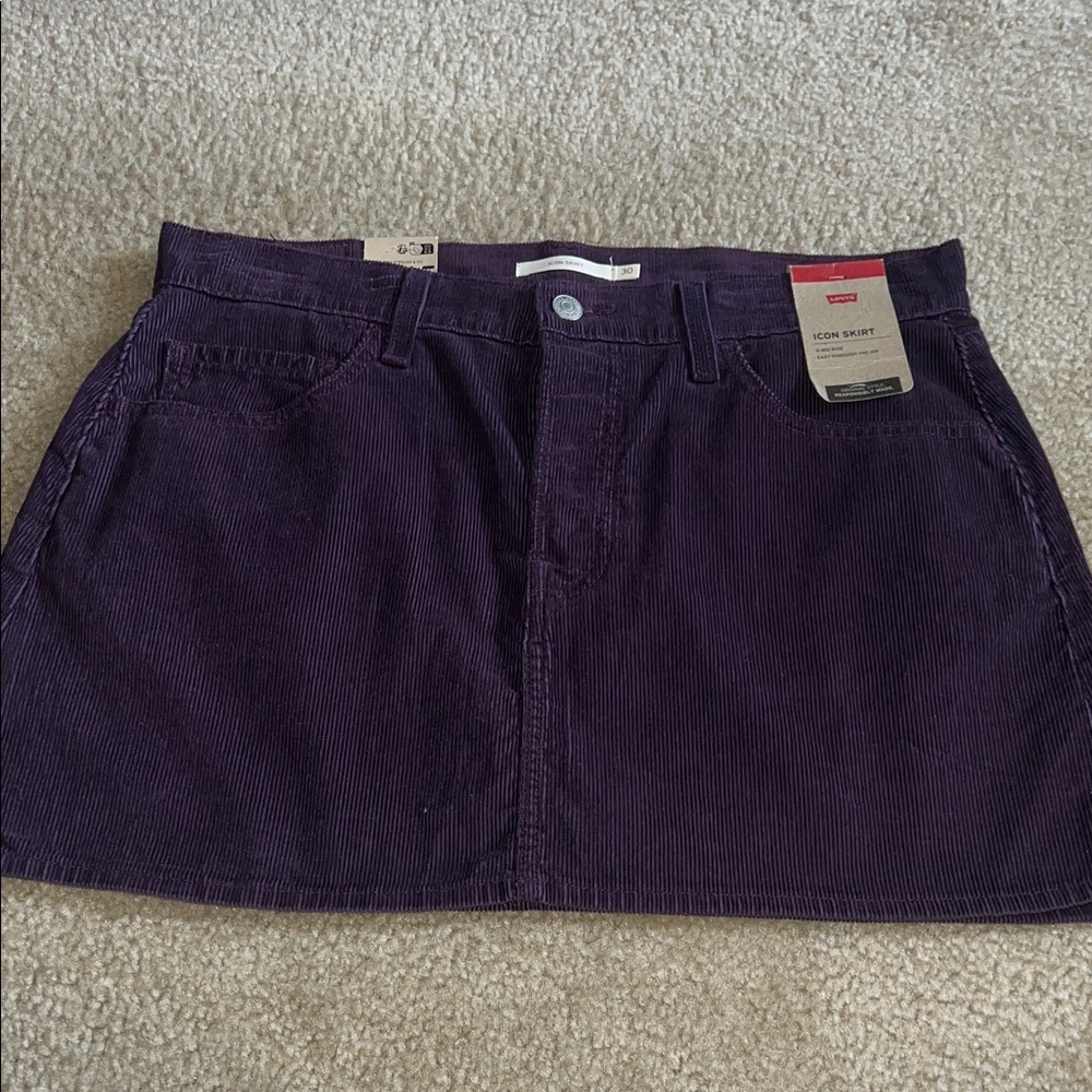 NWT Women's Purple Corduroy Skirt